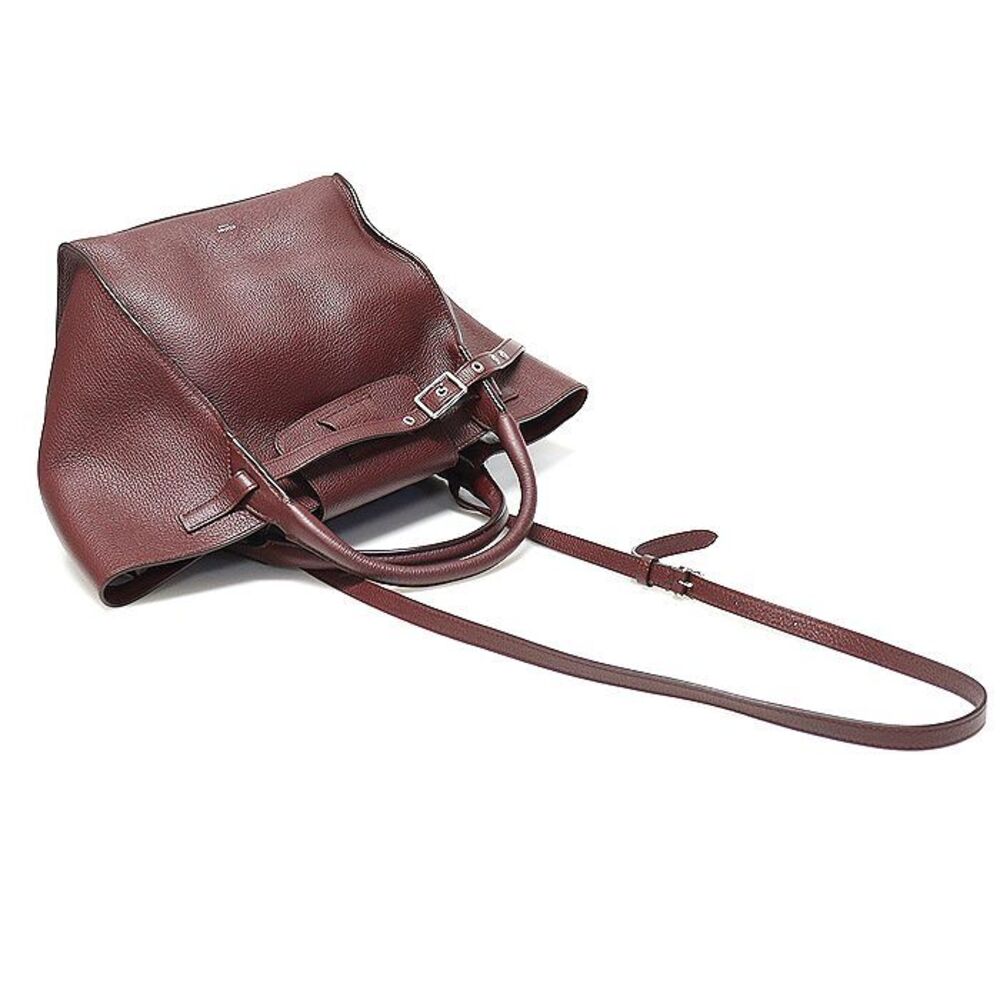 Wine Grained Calfskin Big Bag Small Long Strap - Picture 4 of 7